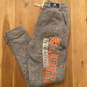 NWT Champion Womens Heather Gray Joggers with Auburn Logo